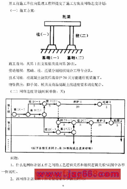 2001年全国监理工程师考试《案例分析》试卷