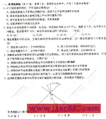 2008年一级建造师《建设工程经济》模拟试题(一)