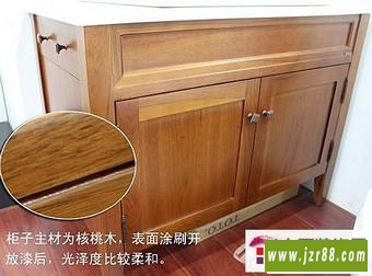 TOTO 核桃木浴室柜图片